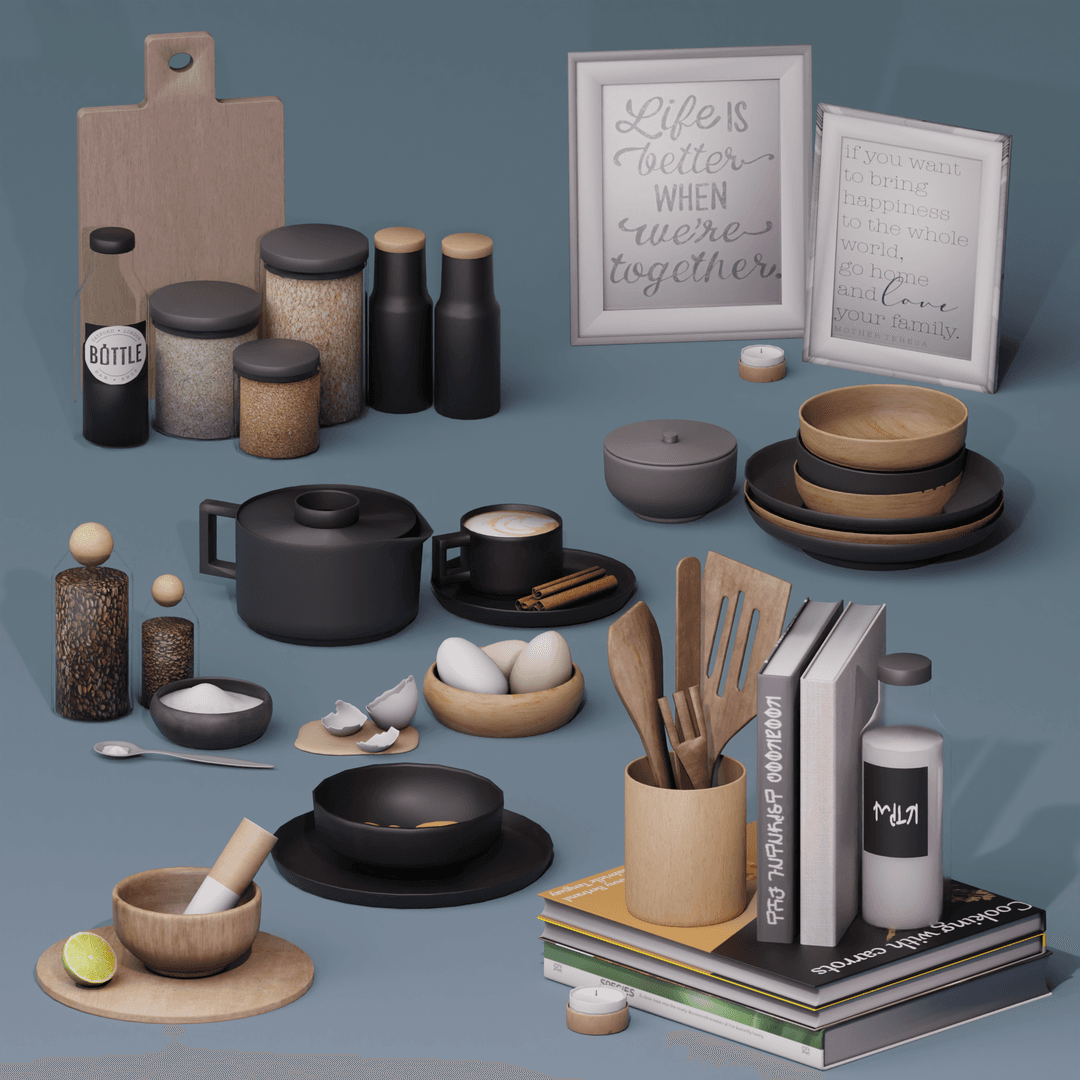 Набор декора Wooden Noir Kitchen Set
